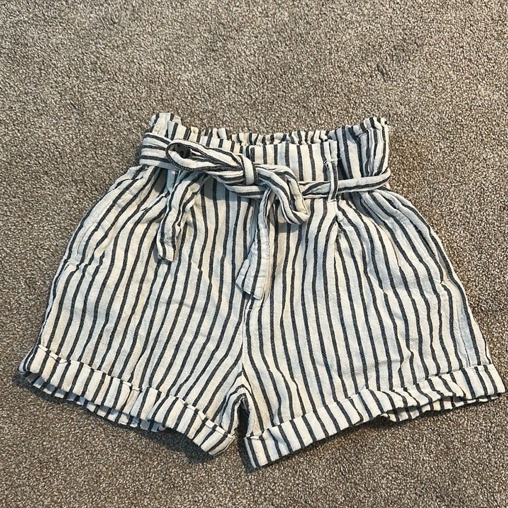 Thread & Supply Striped Linen Blend Shorts - Size XS